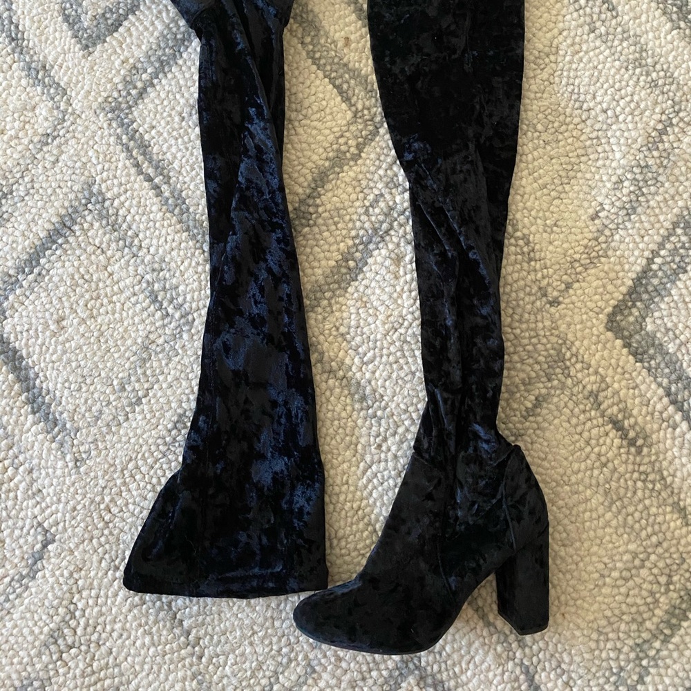 Black Velvet Boots